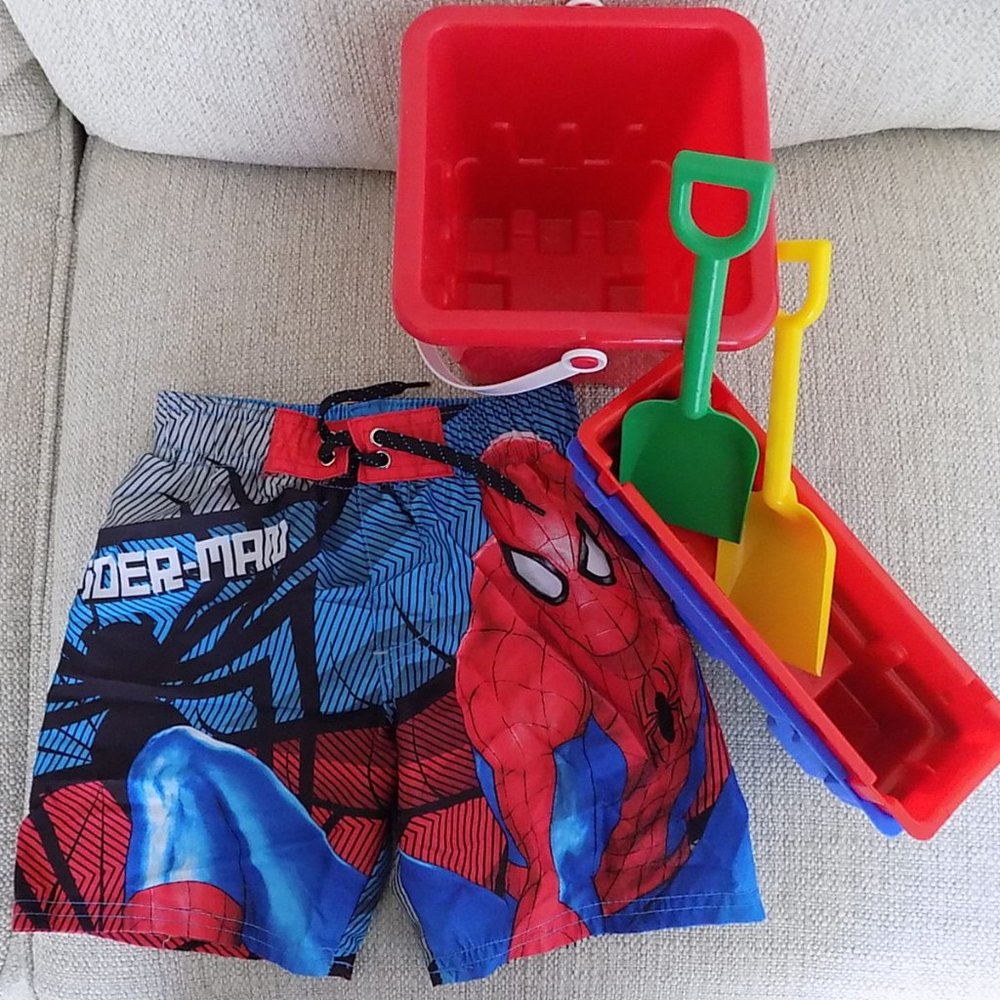 Marvel Spider-man little boy swim trunks